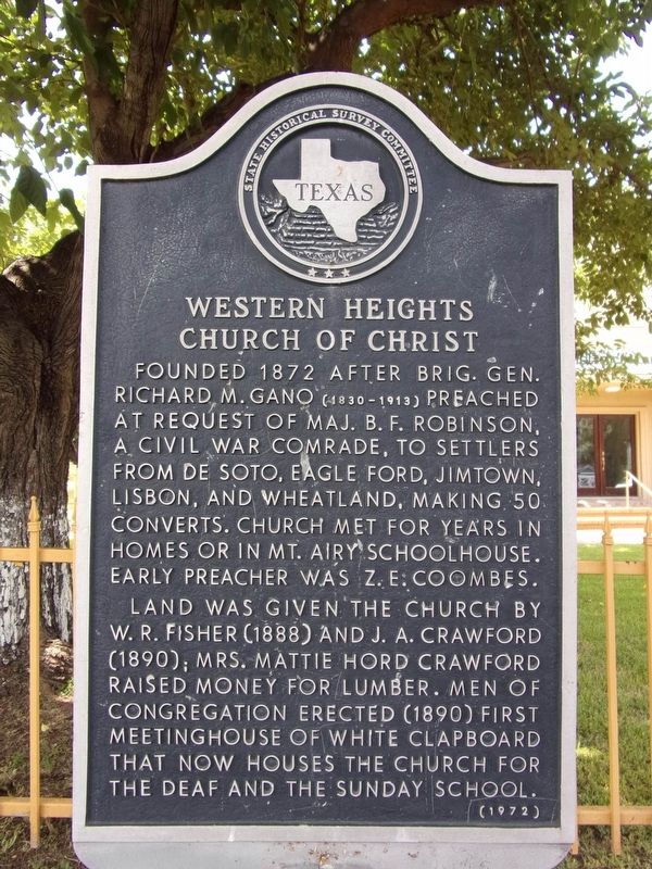 Western Heights Church of Christ Marker. Click for full size. Western Heights Church of Christ Marker image. Click for full size.