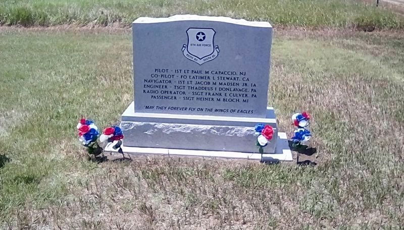 Boeing B-17F Crash Memorial Marker. Click for full size. Boeing B-17F Crash Memorial Marker image. Click for full size.