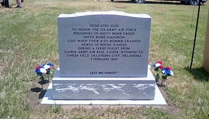 Boeing B-17F Crash Memorial. Click for full size. Boeing B-17F Crash Memorial image. Click for full size.