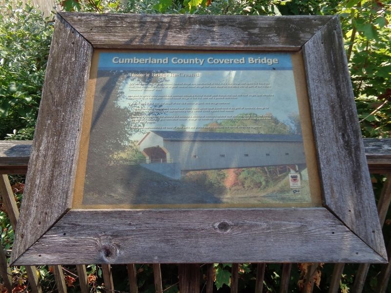 Cumberland County Covered Bridge Marker. Click for full size. Cumberland County Covered Bridge Marker image. Click for full size.