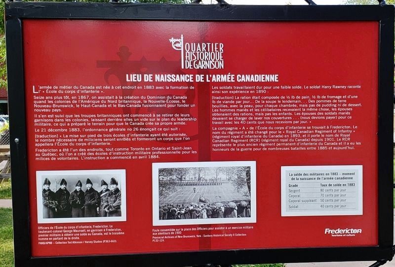 Lieu de naissance de l'Armée canadienne (<i>Français</i>). Click for full size. Lieu de naissance de l'Armée canadienne (<i>Français</i>) image. Click for full size.