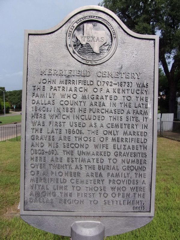 Merrifield Cemetery Marker. Click for full size. Merrifield Cemetery Marker image. Click for full size.