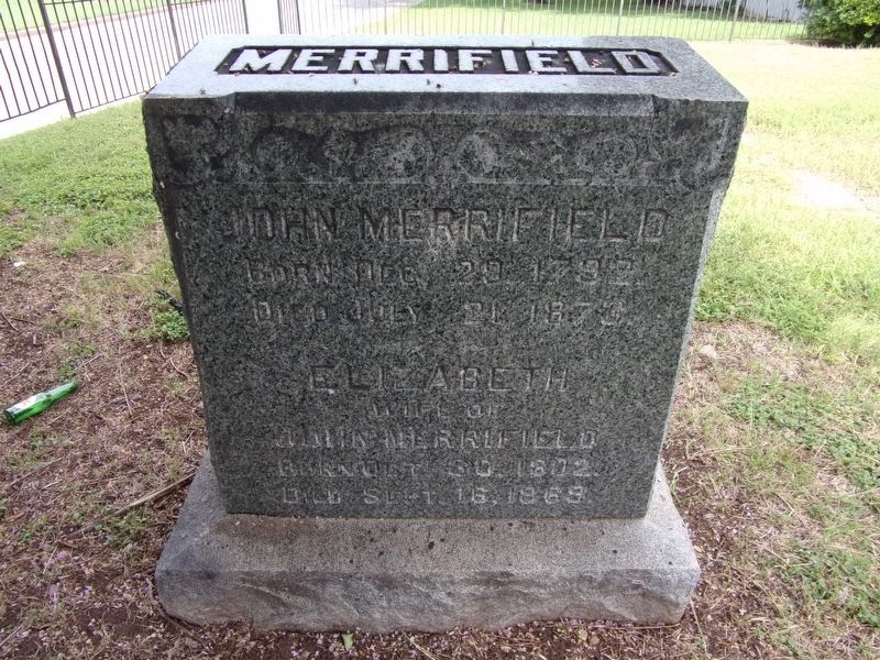 John Merrifield's grave. Click for full size. John Merrifield's grave image. Click for full size.