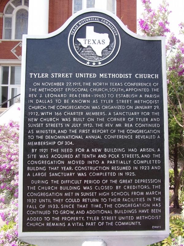 Tyler Street United Methodist Church Marker image. Click for full size.