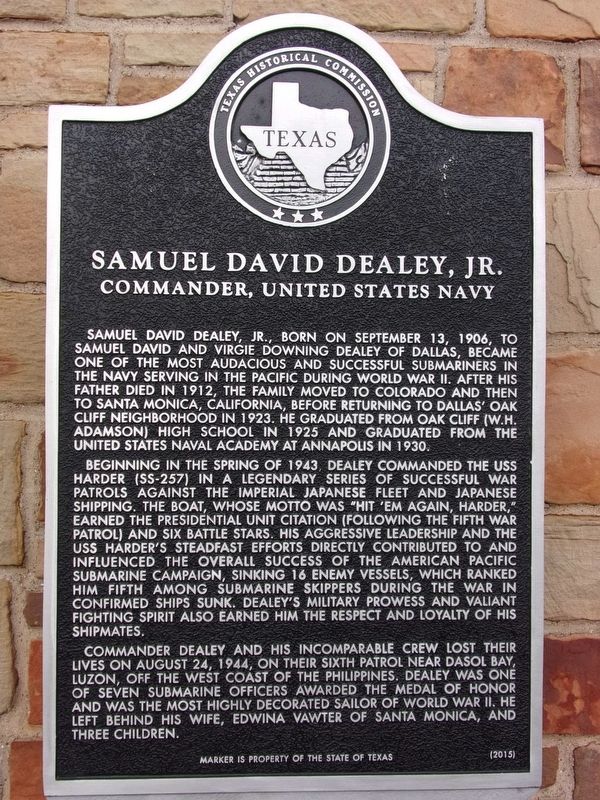 Samuel David Dealey, Jr. Marker image. Click for full size.