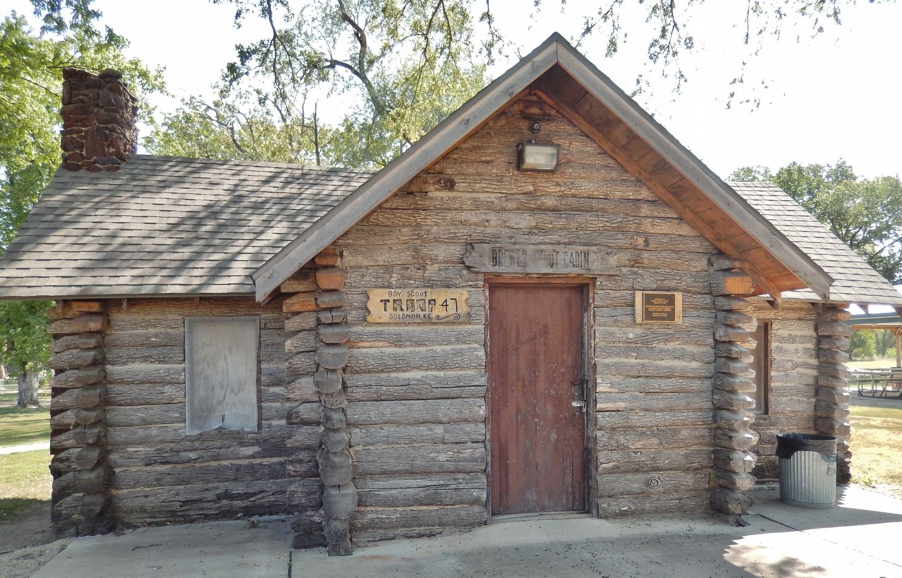 Brewer Scout Cabin (<i>west/front elevation</i>) image. Click for full size.