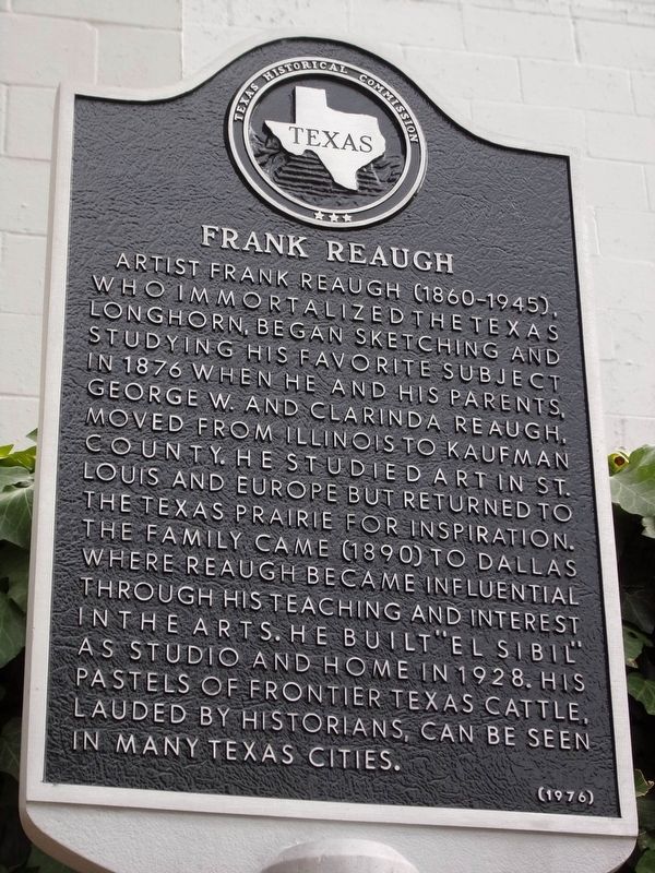 Frank Reaugh Marker. Click for full size. Frank Reaugh Marker image. Click for full size.