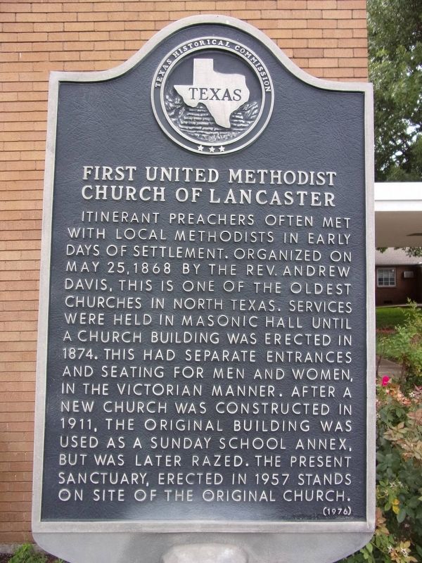 First United Methodist Church of Lancaster Marker image. Click for full size.