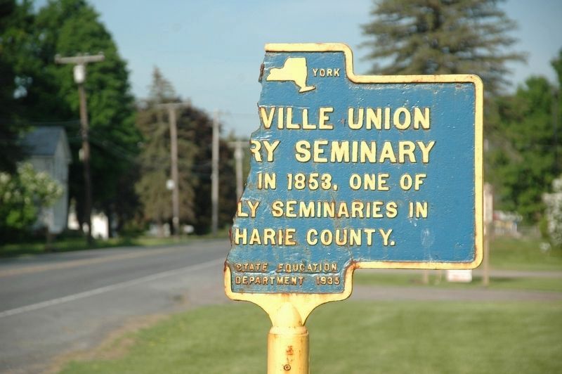 Partial Warnerville Union Literary Seminary Marker image. Click for full size.