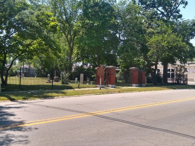 The Old Burial Ground and Marker. Click for full size. The Old Burial Ground and Marker image. Click for full size.