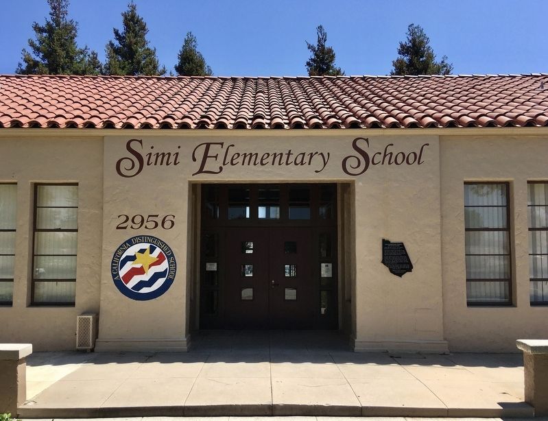 Simi Elementary School Marker image. Click for full size.