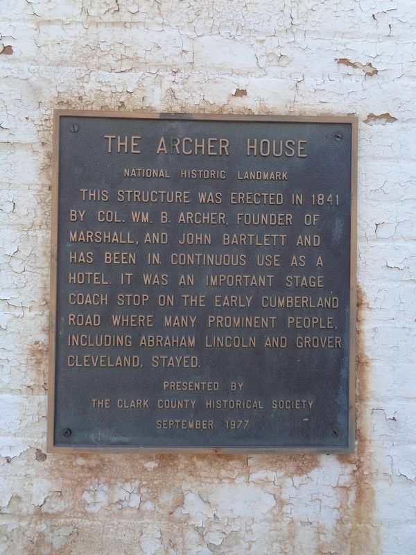 The Archer House Marker image. Click for full size.