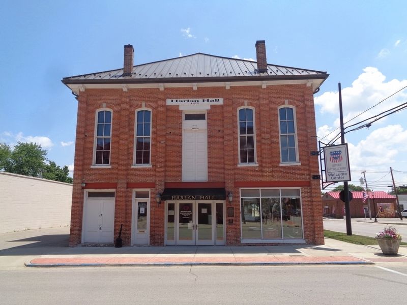 Harlan Hall Marker. Click for full size. Harlan Hall Marker image. Click for full size.