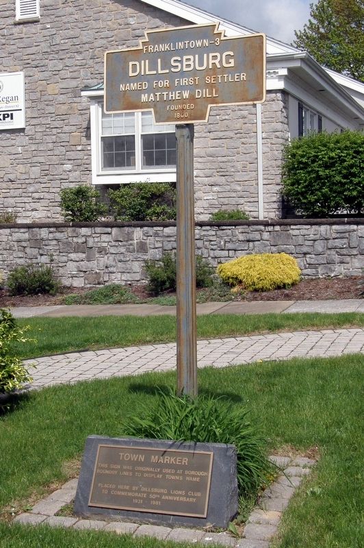 Dillsburg Town Marker plaque image. Click for full size.