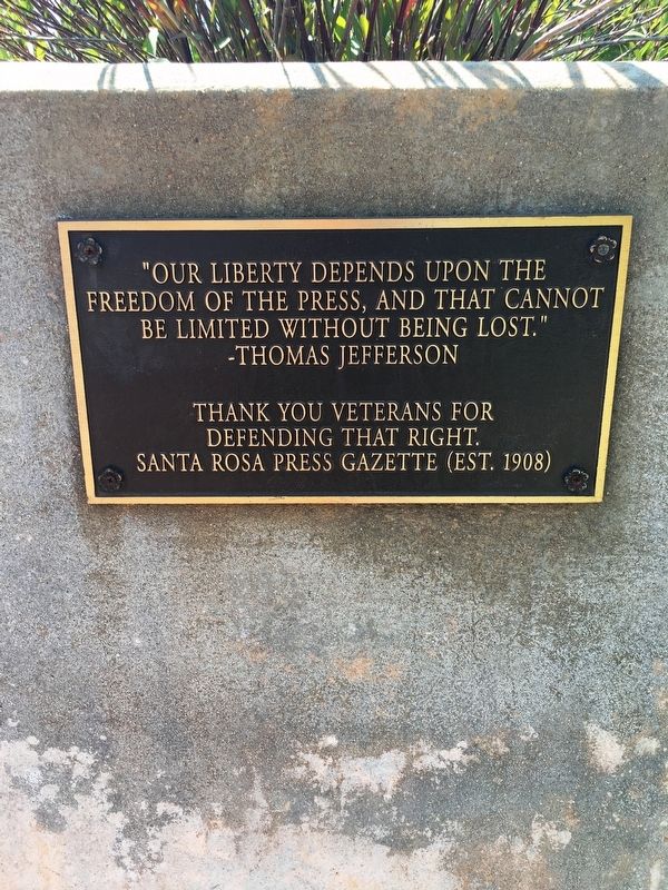 Freedom Of The Press Marker image. Click for full size.