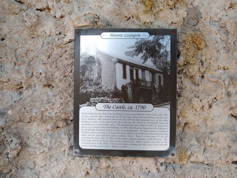 The Castle, ca. 1790 Marker image. Click for full size.
