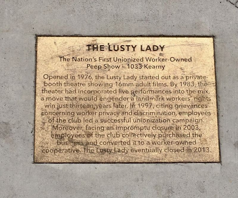 The Lusty Lady Marker image. Click for full size.