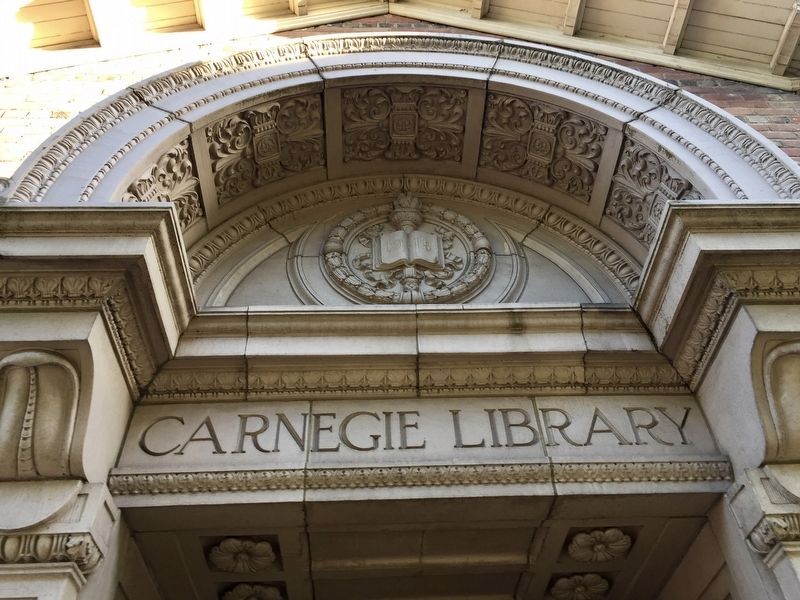 Willits Carnegie Library detail: above the entrance. Click for full size. Willits Carnegie Library detail: above the entrance image. Click for full size.