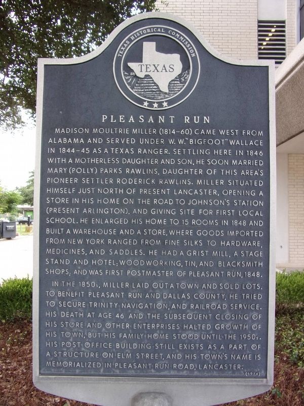 Pleasant Run Marker. Click for full size. Pleasant Run Marker image. Click for full size.