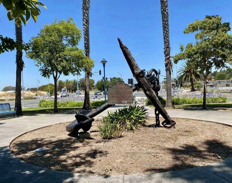 First U.S. Naval Station In The Pacific Marker - wide view image. Click for full size.