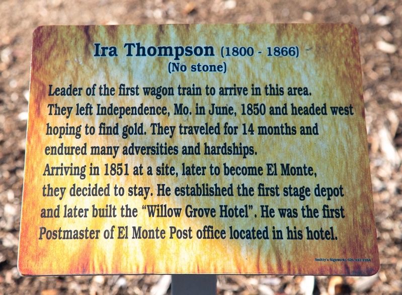 Ira Thompson Marker image. Click for full size.
