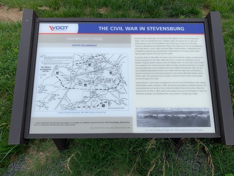 The Civil War in Stevensburg Marker. Click for full size. The Civil War in Stevensburg Marker image. Click for full size.