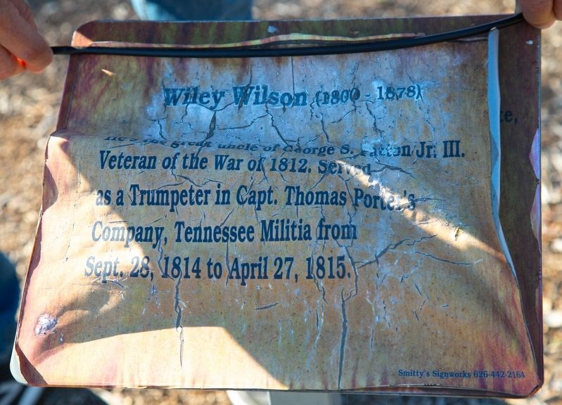 Wiley Wilson Marker. Click for full size. Wiley Wilson Marker image. Click for full size.