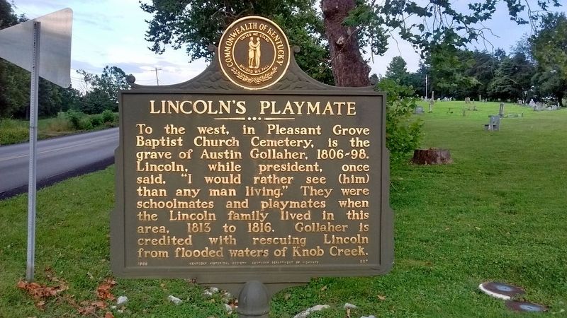 Lincoln's Playmate Marker. Click for full size. Lincoln's Playmate Marker image. Click for full size.