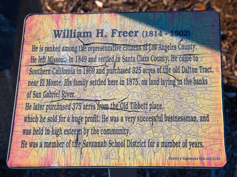 William H. Freer Marker image. Click for full size.