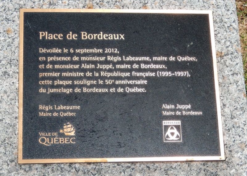 Place de Bordeaux Marker image. Click for full size.