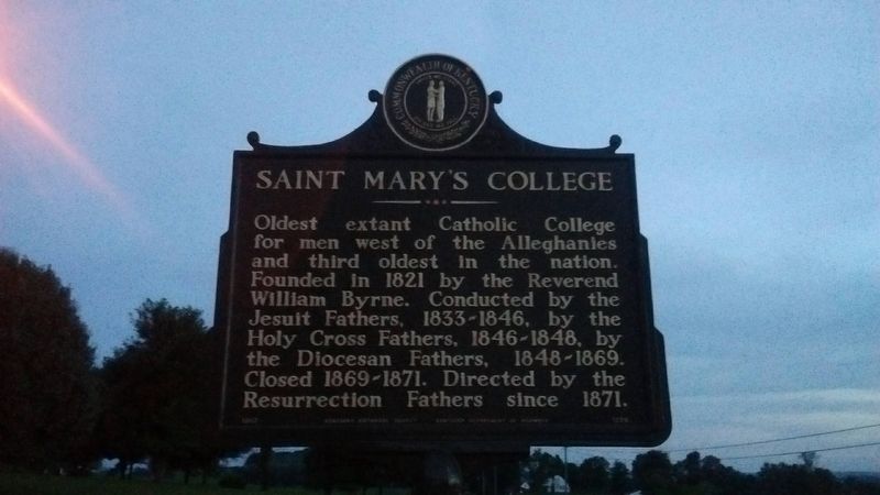 Saint Marys College Marker. Click for full size. Saint Marys College Marker image. Click for full size.