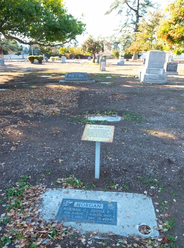 Norman C. and Leona E. Morgan Gravestone and Historical Marker image. Click for full size.