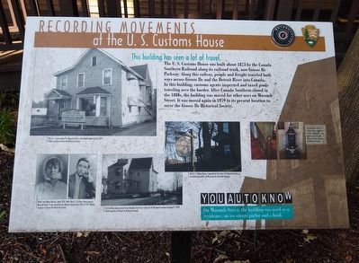 Recording Movements at the U. S. Customs House Marker image. Click for full size.