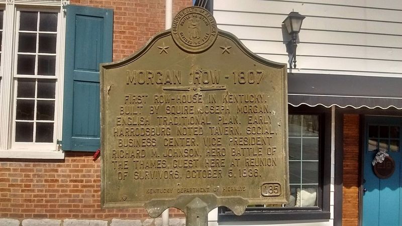 Morgan Row - 1807 Marker. Click for full size. Morgan Row - 1807 Marker image. Click for full size.