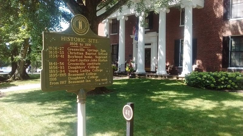 Beaumont College 1895-1915 / Historic Site, 1806 to 1916 Marker. Click for full size. Beaumont College 1895-1915 / Historic Site, 1806 to 1916 Marker image. Click for full size.