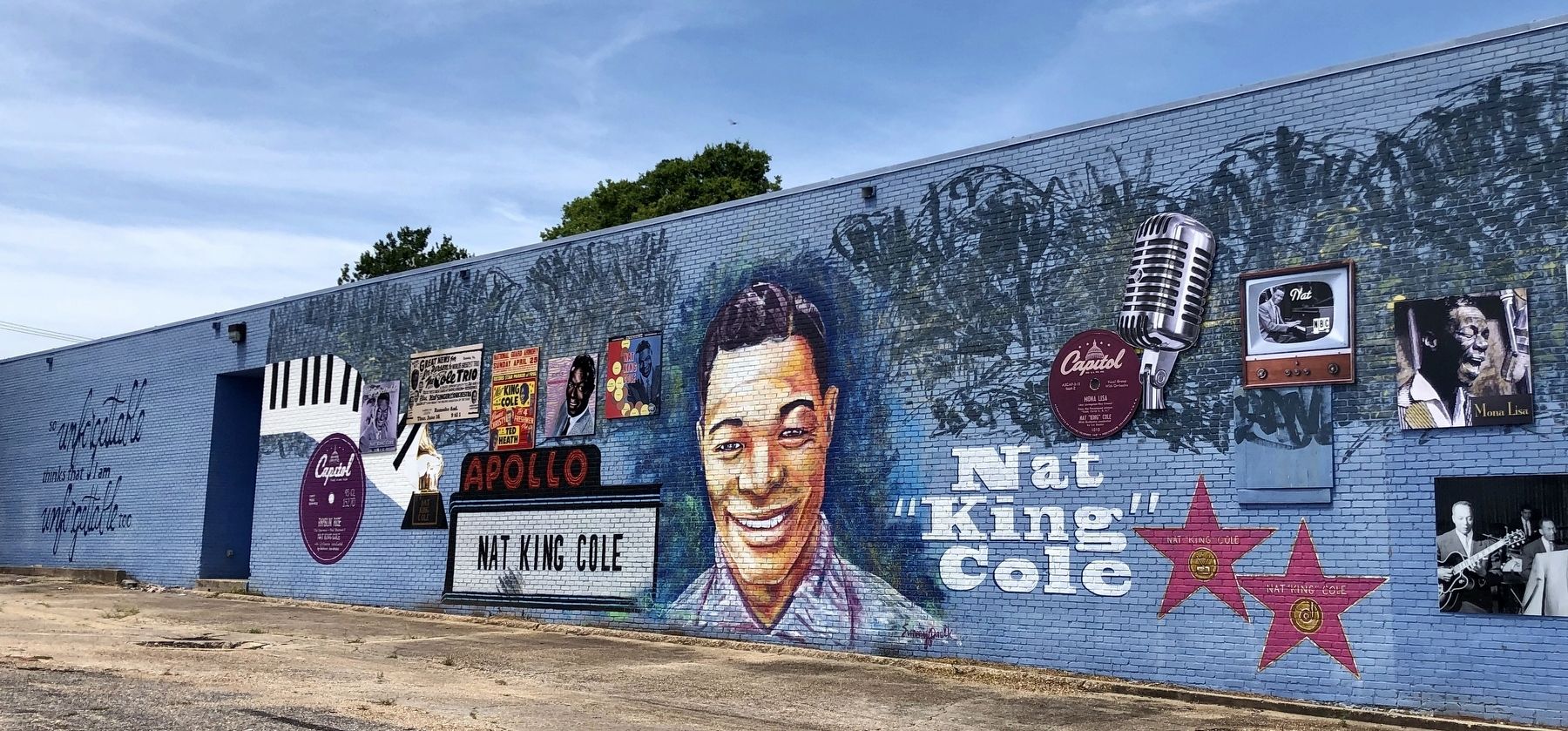 Nat King Cole "Unforgetable" Mural. image. Click for full size.