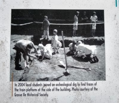 The End of the Line at the Grosse Ile Depot Marker — upper left image image. Click for full size.
