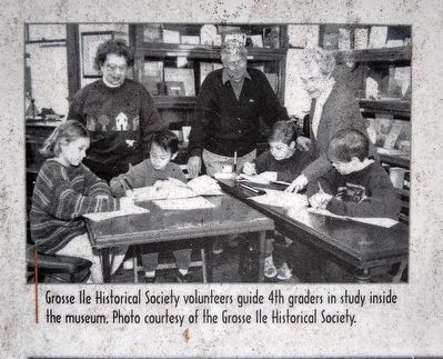 The End of the Line at the Grosse Ile Depot Marker — middle left image image. Click for full size.