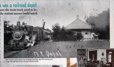 The End of the Line at the Grosse Ile Depot Marker — upper right image image. Click for full size.