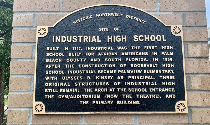 Industrial High School Marker image. Click for full size.