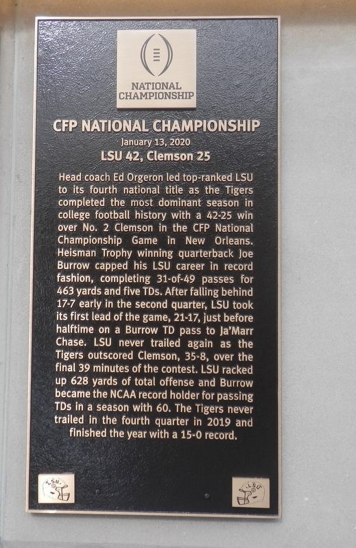 CFP National Championship Marker image. Click for full size.