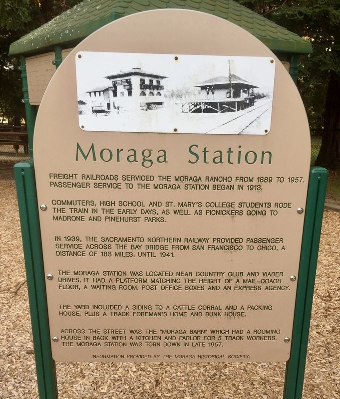 Moraga Station Marker image. Click for full size.