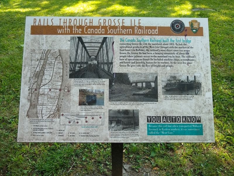 Rails Through Grosse Ile with the Canada Southern Railroad Marker image. Click for full size.