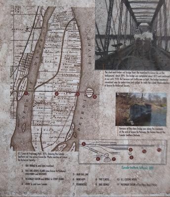Rails Through Grosse Ile with the Canada Southern Railroad Marker — far left map and diagram image. Click for full size.