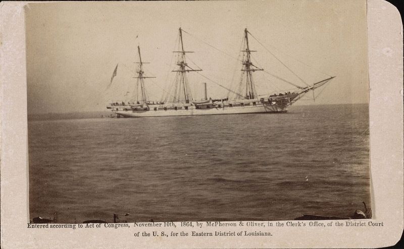 <i>USS Hartford, flagship of Admiral David Farragut during the Civil War</i> image. Click for full size.