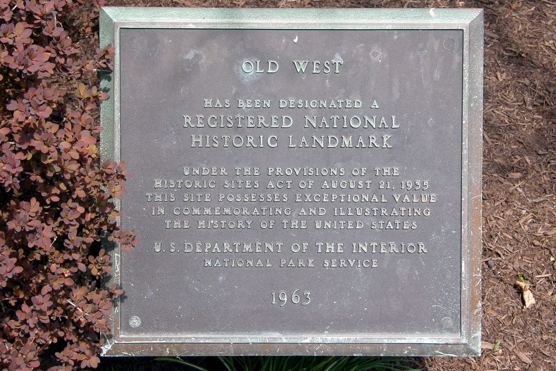 Old West NHRP plaque image. Click for full size.