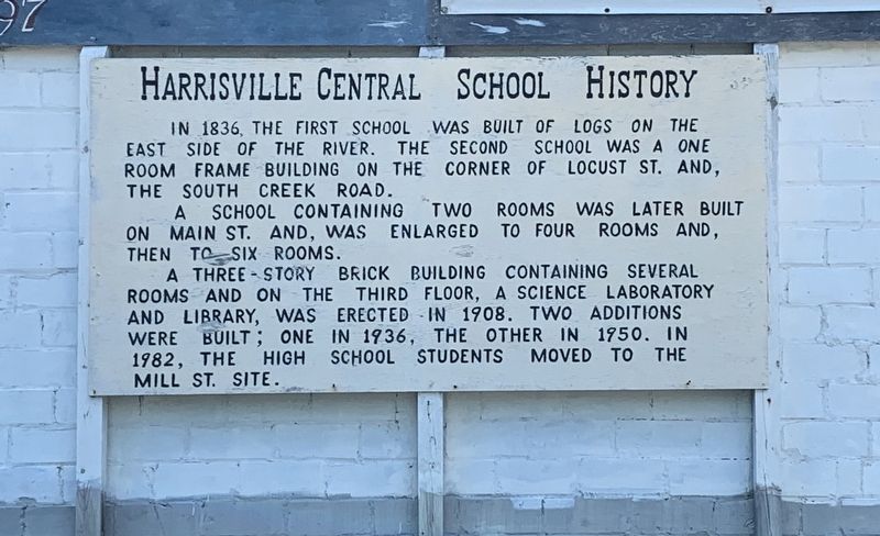 Harrisville Central School History Marker image. Click for full size.