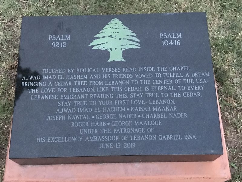 U.S. Geographic Center Cedar Tree Marker image. Click for full size.