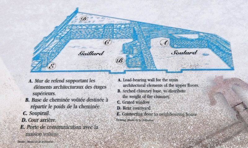 Marker detail: Diagramme des ruines / Diagram of Ruins image. Click for full size.