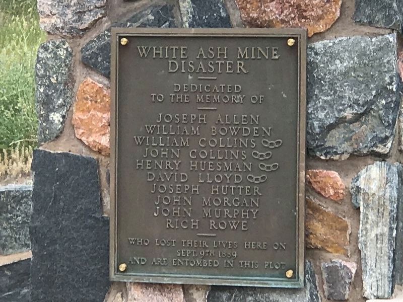 White Ash Mine Disaster Marker image. Click for full size.